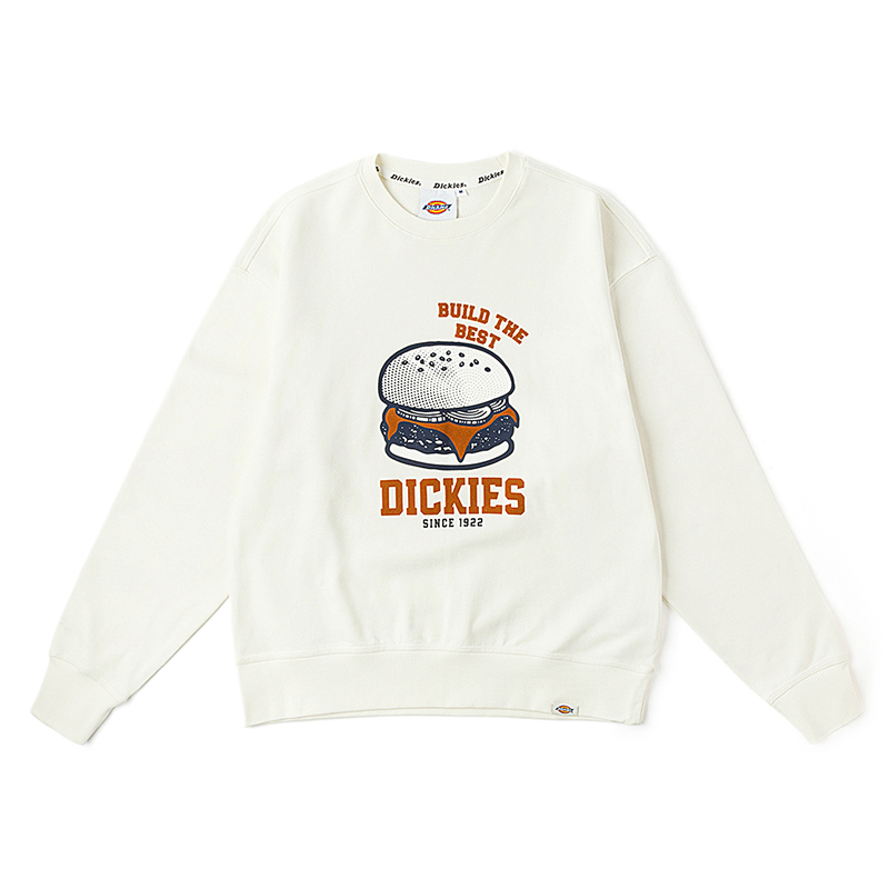 Dickies Hamburger Graphic Fleece Sweatshirt DK0A87EY Unisex Casual Pullover DK0A87EYC48
