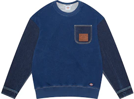 Dickies Indigo Colorblock Crewneck Sweatshirt Unisex DK010123C73 Dickies Indigo Colorblock Crewneck Sweatshirt Unisex DK010123C73