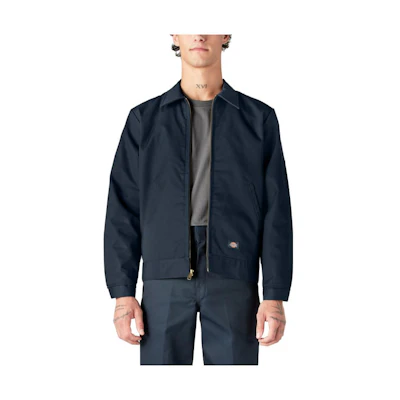 Dickies Insulated Eisenhower Jacket Navy Blue Full-Zip Long-Sleeve Jacket TJ15-DN