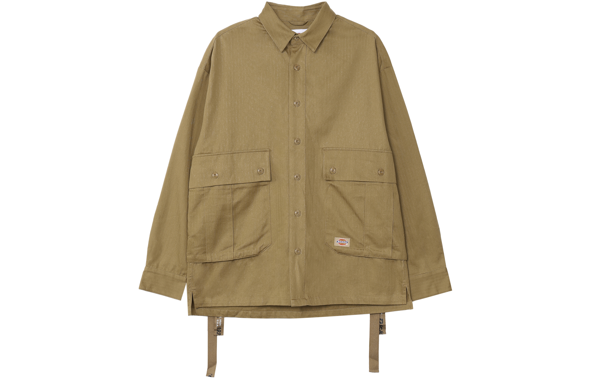 Dickies Khaki Utility Jacket with Letter Tape and Large Pockets DK008053A93