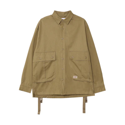 Dickies Khaki Utility Jacket with Letter Tape and Large Pockets DK008053A93