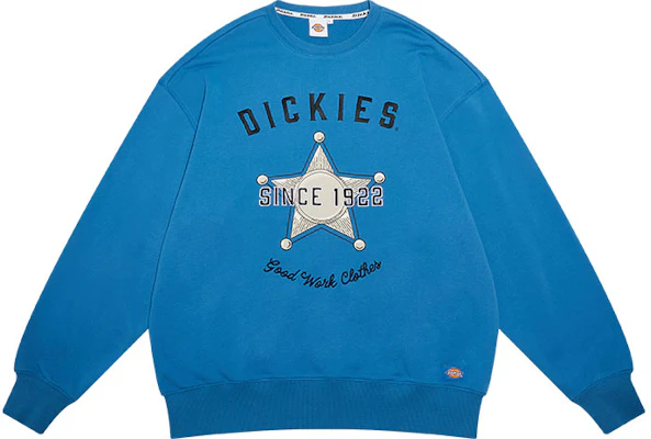 Dickies Letter Sweatshirt Unisex Biru Vallarta dengan Grafik Sulaman DK009426B99 Buy Dickies Letter Sweatshirt Unisex Biru Vallarta dengan Grafik Sulaman DK009426B99