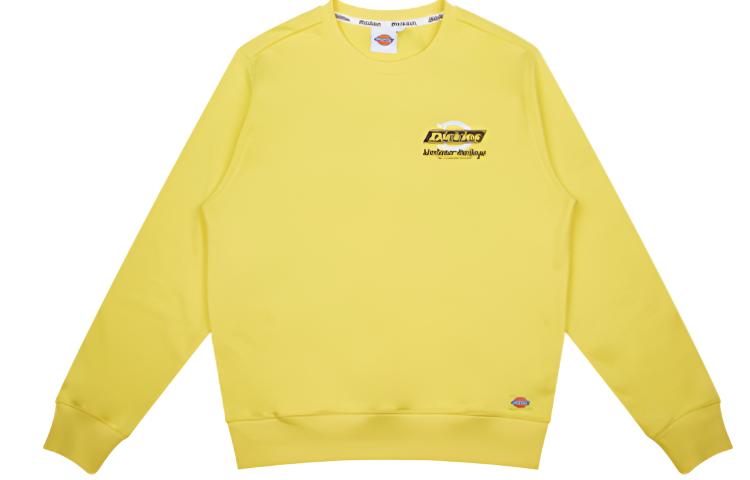 Dickies Letter Logo Printed Yellow Long-Sleeve Sweatshirt Unisex DK008723B71