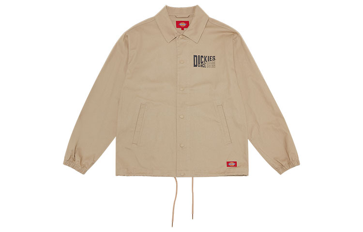 Dickies Letter Print Casual Coach Jacket Unisex Sand Color DK009583CH1