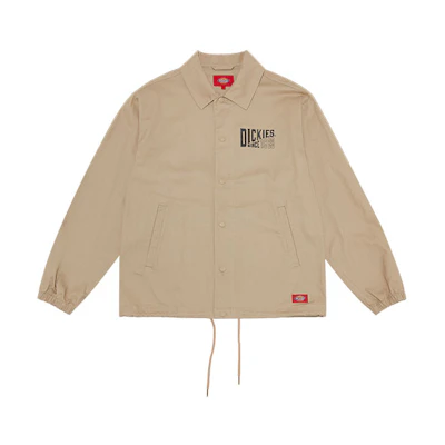 Dickies Letter Print Casual Coach Jacket Unisex Sand Color DK009583CH1