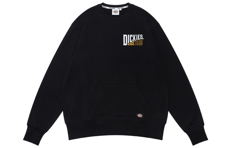 Dickies Letter Print Crewneck Casual Sweatshirt Black DK009449BLK