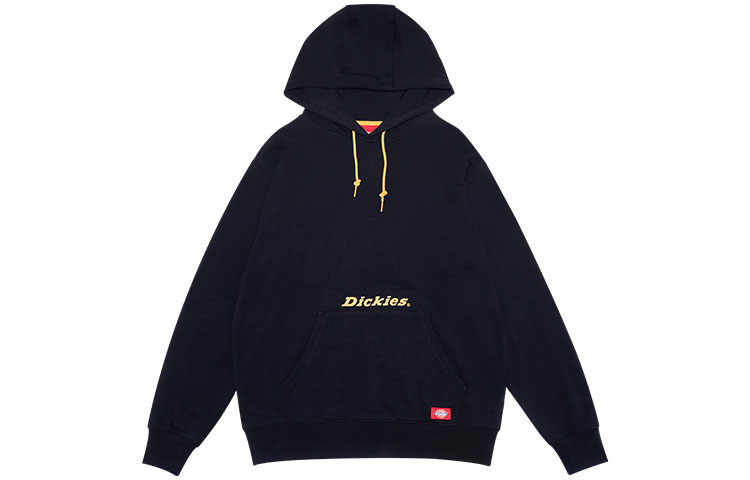 Dickies Letter Print Fleece Hoodie Unisex Black DK009593BLK
