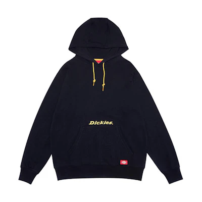 Dickies Letter Print Fleece Hoodie Unisex Black DK009593BLK