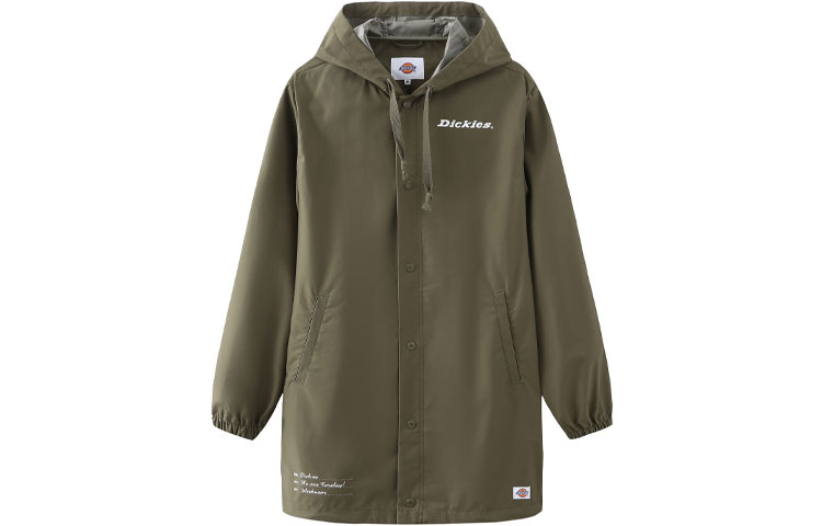 Dickies Letter Print Hooded Jacket Army Green () DK008023MGR1