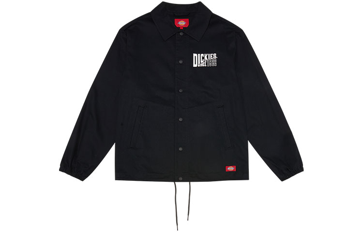 Dickies Letter Printed Coach Jacket Unisex Black DK009583BLK
