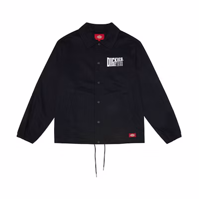 Dickies Letter Printed Coach Jacket Unisex Black DK009583BLK