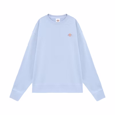 Dickies Logo Crewneck Fleece Sweatshirt Unisex Blue Workwear-Inspired DKO10957C991