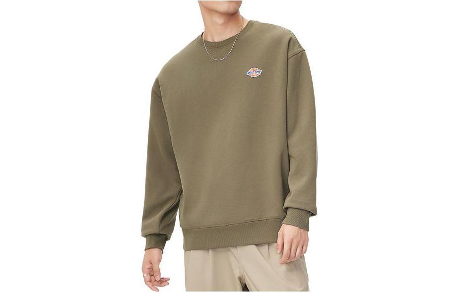 Dickies Logo Crewneck Fleece Sweatshirt Unisex Military Green DK010957-A76