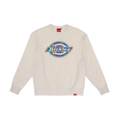 Dickies Logo Crewneck Sweatshirt - Off-White, Versatile Fit DK012596C10