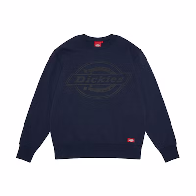 Dickies Logo Crewneck Sweatshirt Unisex in Deep Navy Blue DK007326CG7
