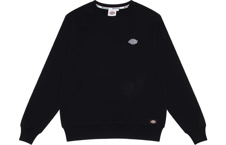 Dickies Logo Embroidered Crewneck Sweatshirt Unisex Black DK008716BLK