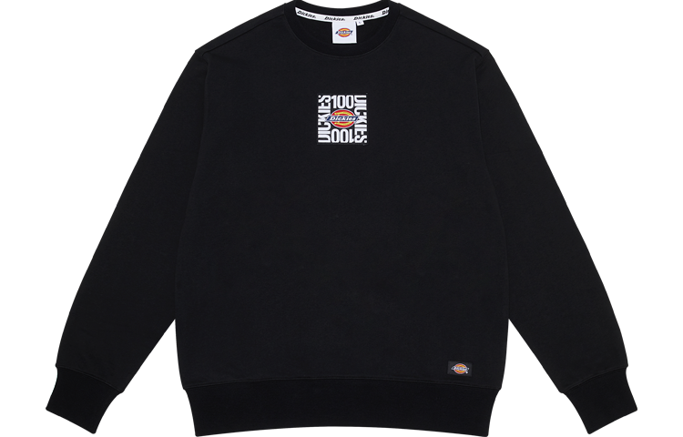 Lookbook Dickies Logo Embroidered Crewneck Sweatshirt Unisex Black DK010129BLK