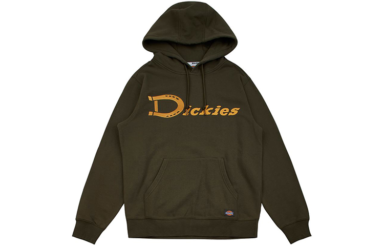Dickies Logo Embroidered Hoodie Military Green ( Long Sleeve) DK008047MGR