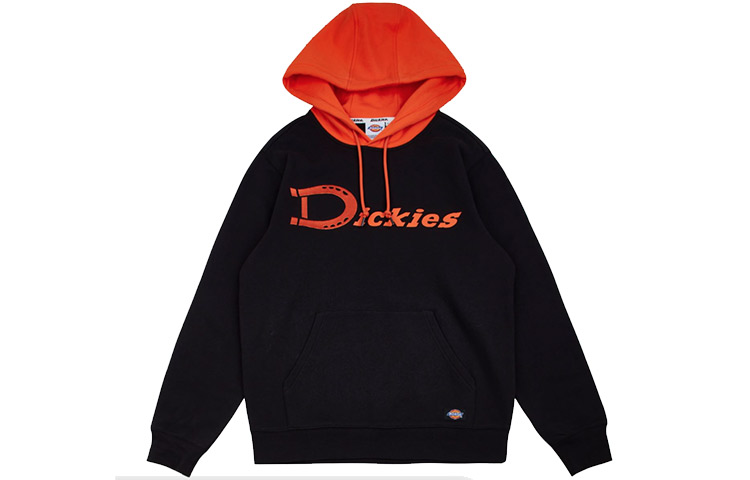 Dickies Logo Embroidered Printed Long-Sleeve Hoodie DK008047BLK