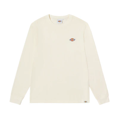 Dickies Logo Embroidered Pullover Crewneck Sweatshirt Off-White DK010983C48