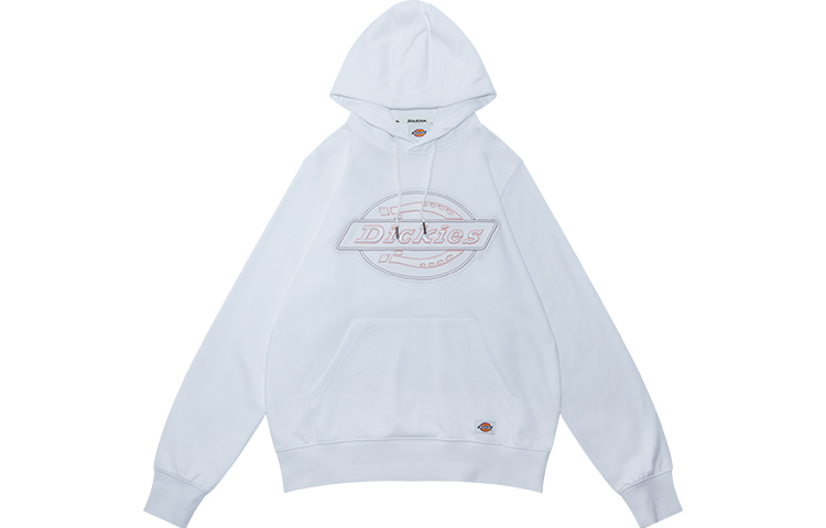 Dickies Logo Embroidered Pullover Hoodie Unisex White DK009491C4D