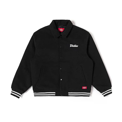 Dickies Logo Embroidered Striped Thick Loose Jacket Unisex DK012574