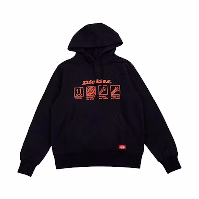 Dickies Logo Fleece Hoodie Black DK008154BLK