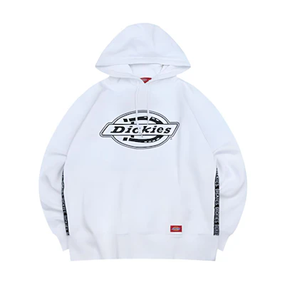 Dickies Logo Fleece Pullover Hoodie White () DK007029C4D