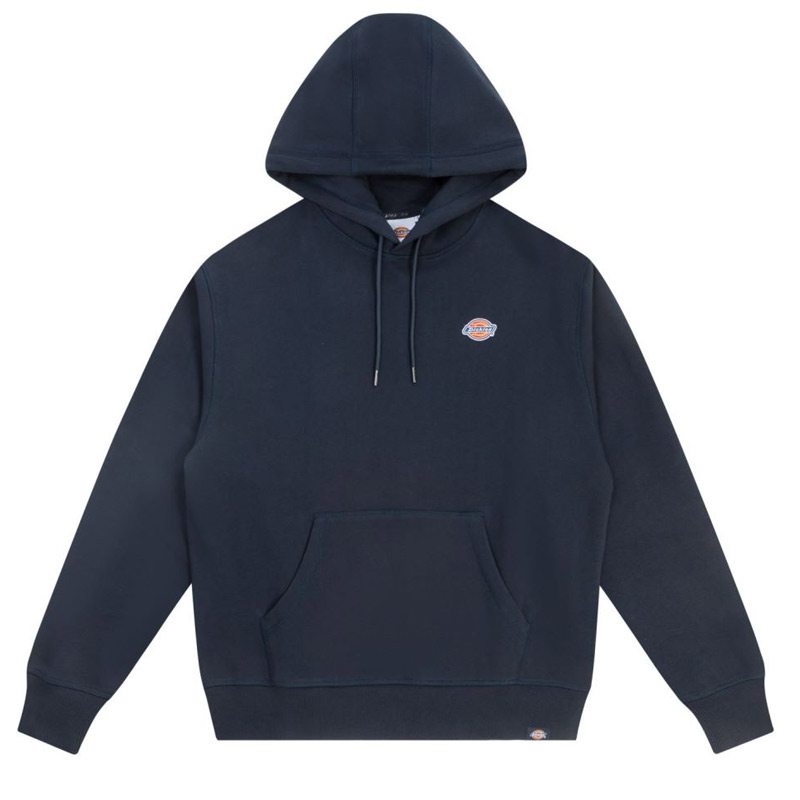 Dickies Logo Graphic Hoodie Pullover Navy Blue Loose Fit DK010945CG7