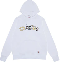 Dickies Logo Kangaroo Pocket Hoodie Unisex White DK010178C4D Dickies Logo Kangaroo Pocket Hoodie Unisex White DK010178C4D