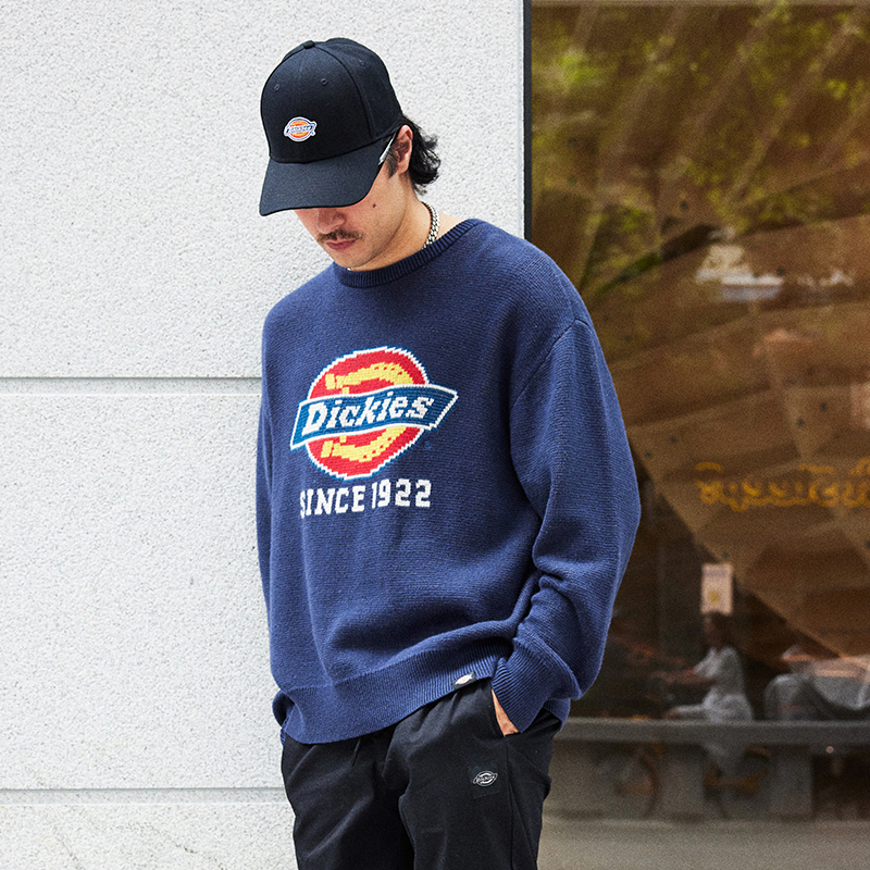 Cheap Dickies 徽標補丁圓領休閒寬鬆版型男女時尚運動衫 DK0A87F1