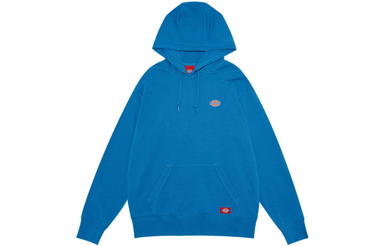 Dickies Logo Patch Fleece Hoodie Unisex Vallarta Blue DK008874B99