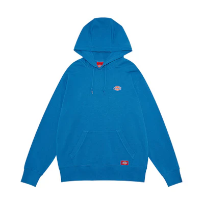 Dickies Logo Patch Fleece Hoodie Unisex Vallarta Blue DK008874B99