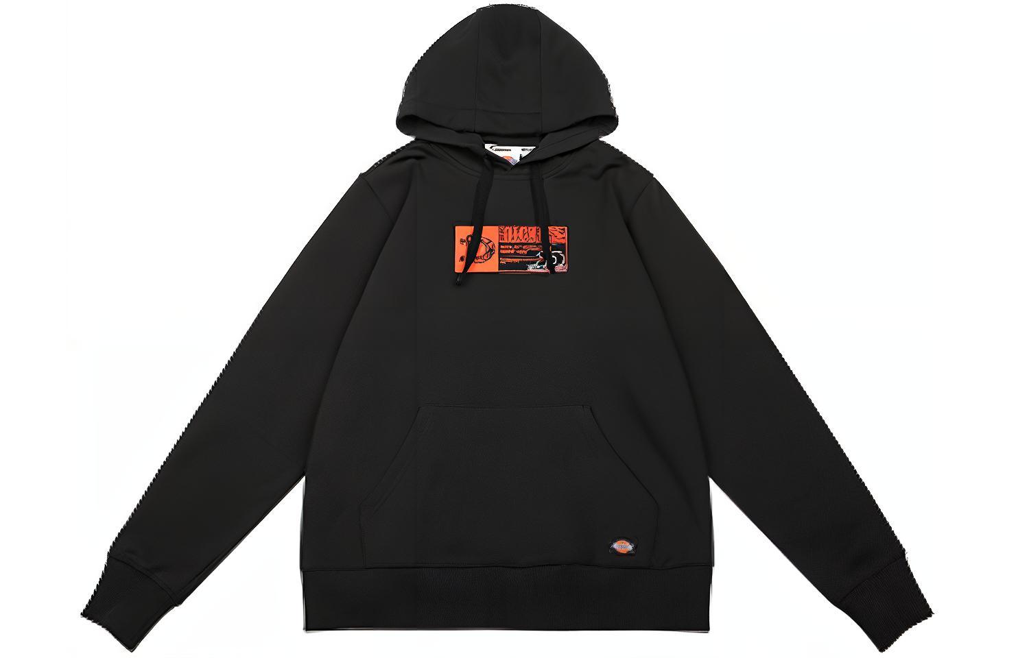 Dickies Logo Print Badge Hoodie Black DK008045BLK