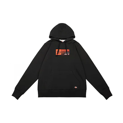 Dickies Logo Print Badge Hoodie Black DK008045BLK