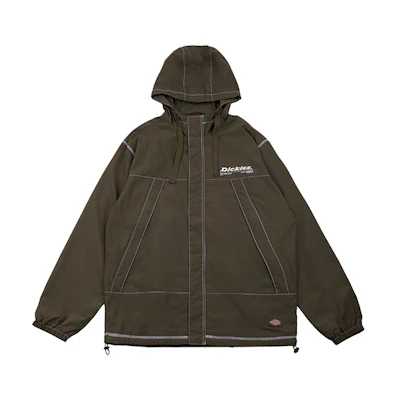 Dickies Logo Print Casual Hoodie Jacket Army Green DK008024MGR