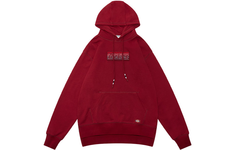 Dickies Logo Print Casual Sweatshirt Unisex Couple Style Maroon DK009489GI0