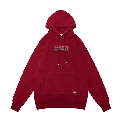 Dickies Logo Print Casual Sweatshirt Unisex Couple Style Maroon DK009489GI0