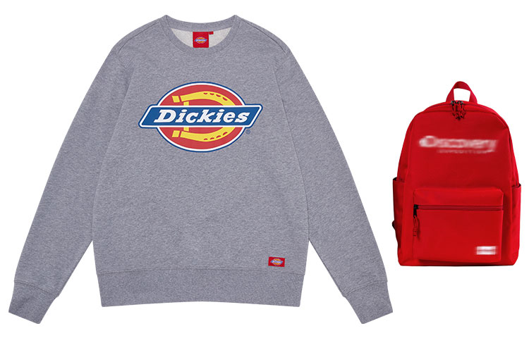 Dickies Logo Print Crewneck Sweatshirt Mid Gray - Casual Style DK007059CQ8LH