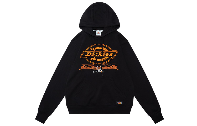 Dickies Logo Print Drawstring Hoodie Black Pullover DK009466BLK
