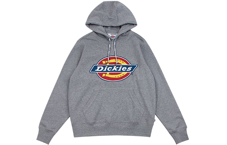 Dickies Logo Print Fleece Crewneck Sweatshirt Gray - Casual Comfort DK006863CQ8