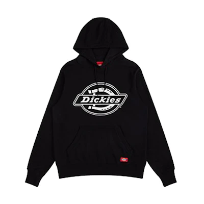 Dickies Logo Print Fleece Hoodie Black DK007305BLK