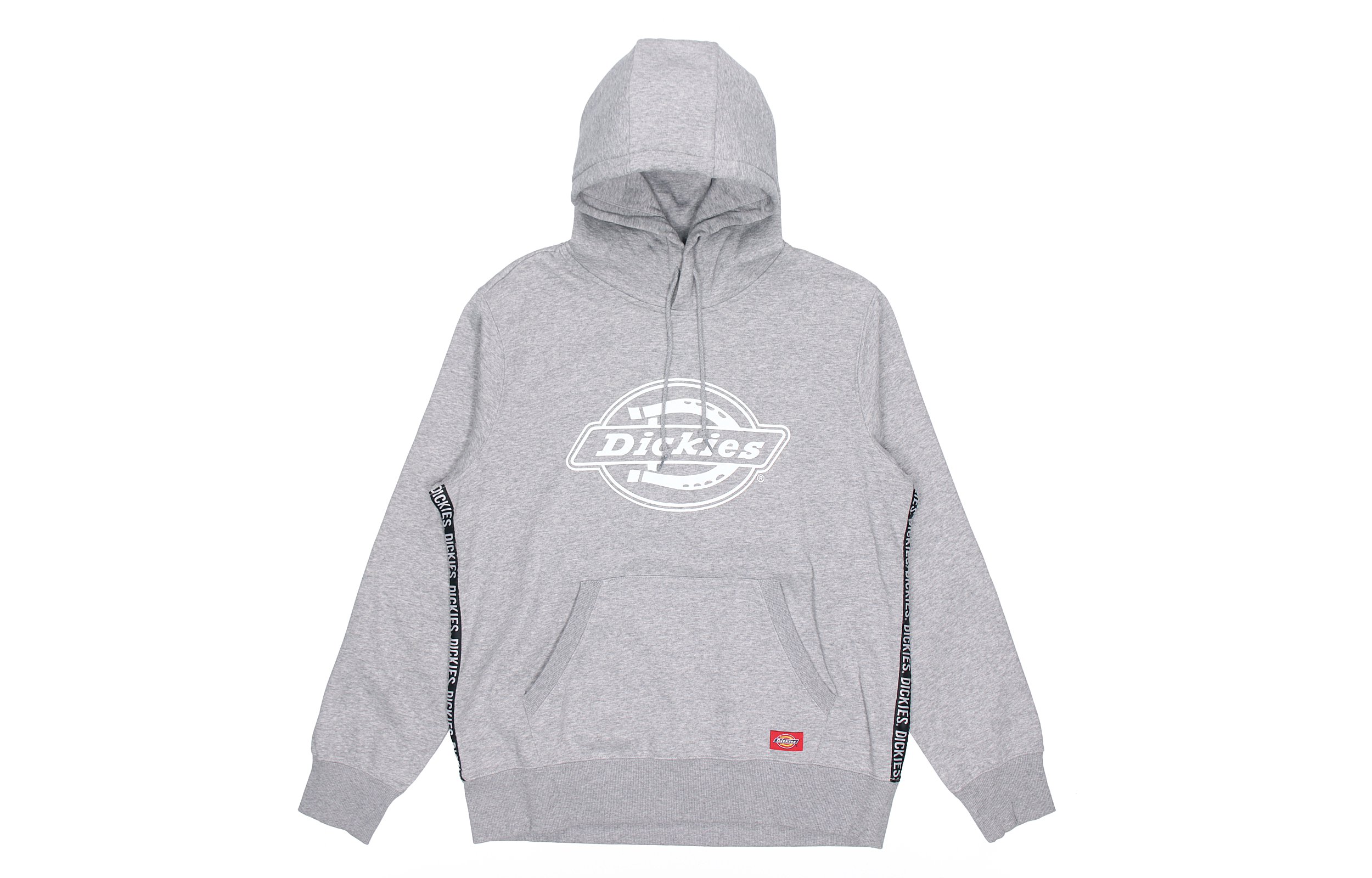 Dickies Logo Print Fleece Hoodie Mens Grey - Perfect Gift for Him DK007029CQ81