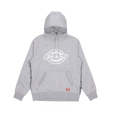 Dickies Logo Print Fleece Hoodie Mens Grey - Perfect Gift for Him DK007029CQ81