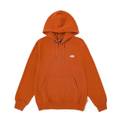 Dickies Logo Print Fleece Hoodie Unisex Pullover with Drawstring DK012293