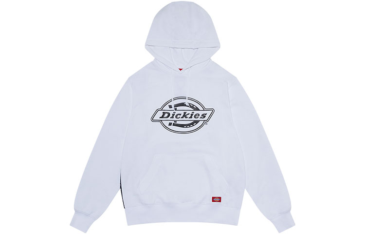 Dickies Logo Print Fleece Hoodie White Unisex DK007305C4D