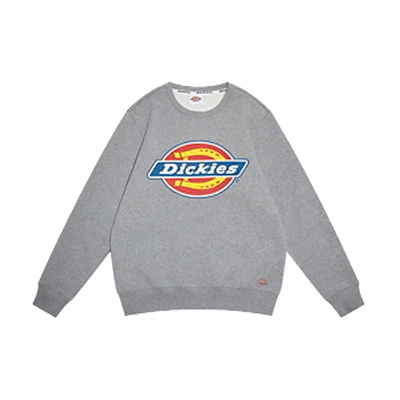 Dickies Logo Print Fleece Pullover Sweatshirt Men’s Light Gray DK009474CQ8