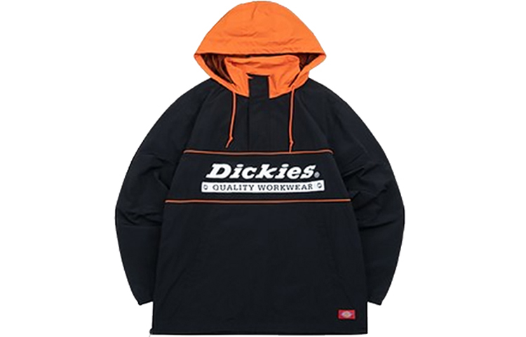 Dickies Logo Print Hooded Winter Jacket Black DK008143BLK