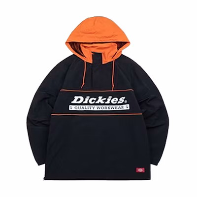 Dickies Logo Print Hooded Winter Jacket Black DK008143BLK