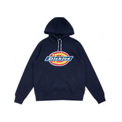Dickies Logo Print Hoodie Deep Blue Color DK006863CG71